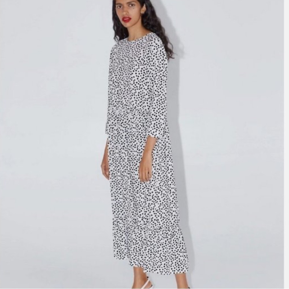 ZARA Black White Polka Dot Print
DRESS Midi bloggers favourite  Patterned viral - Picture 3 of 12